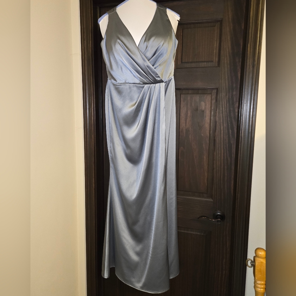French Blue Blair Satin Dress